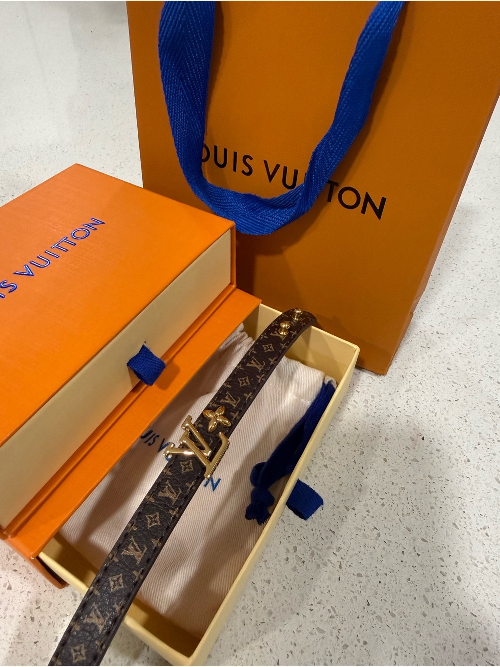 Louis Vuitton Monogram Leather Bracelet Set - Black & Brown - Picture 2 of 10